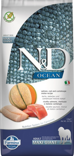 N&D Ocean Dog Salmon, Cod and Cantaloupe Melon Adult Giant Maxi